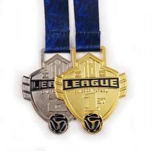 High Quality Custom Metal <b>Craft</b> Souvenir <b>Gift</b> Engraved Logo 2d 3d Sports Baseball Football Award Medal with Ribbon - Product Image 2