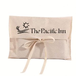 Organic Cotton <b>Envelope</b> Gift Packaging Dust Bag for Jewelry Cosmetic Natural Luxury Style Customizable Size <b>Color</b> Screen Printed - Product Image 2