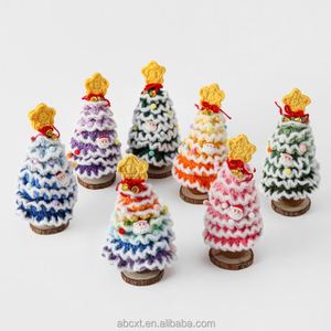 Handmade Crocheted Christmas <b>Tree</b> Ornaments Crochet Christmas <b>Tree</b> Decor - Product Image 1