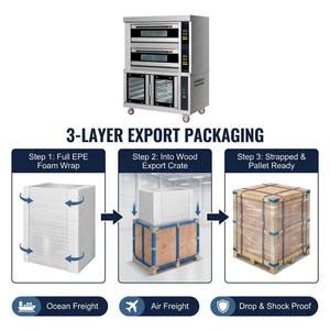 Forno Elettrico Commerciale a Due Piani con Quattro Vassoi e Controllo Digitale in Acciaio Inox per Panetterie, Caffetterie e Produzione di Pane e <span class=keywords><strong>Pasticceria</strong></span> - Product Image 3