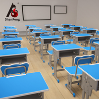 Ensemble table et chaise réglables en hauteur pour étudiants, idéal pour l'école, le bureau à domicile et les fournitures de papeterie