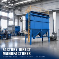 Collecteur de poussière industriel à jet pulsé haute efficacité, robuste, en acier au carbone, pour usine de ciment, type sac, avec nettoyage automatique