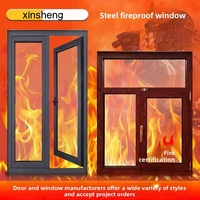 Ventana Cortafuegos de Acero Inoxidable Personalizada de Fábrica, Resistente al Fuego, Aislamiento Acústico, a Prueba de Explosiones, Marco de Acero de Seguridad Abatible