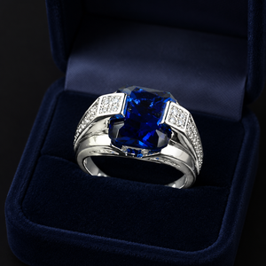 Anello dal Design Elegante di Colore Blu per Donne - Product Image 2