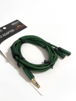 Cable 2 en 1 de 3.5mm Macho a Doble 3.5mm Hembra, Núcleo de Cobre Puro de Baja Pérdida para Transmisión, Grabación, Cable de Audio AUX