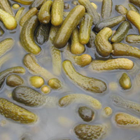 Pepinos fermentados en salmuera Verduras conservadas para sabor gourmet