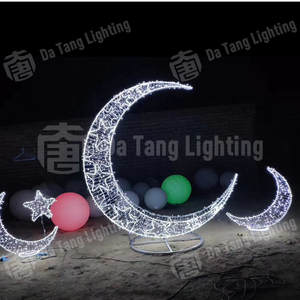 ไฟ LED รูปพระจันทร์ กันน้ำระดับ IP65 สำหรับเทศกาลรอมฎอนและคริสต์มาส ตกแต่งภายนอกบ้านและภายในบ้าน โครงการตกแต่งภูมิทัศน์ - Product Image 3