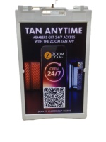 Support publicitaire double face en plastique, support de sol stable, support d'affichage portable, 61x92cm, anti-vent niveau 5