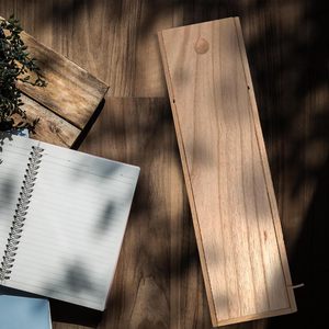 Rượu vang sang trọng hộp gỗ đơn thanh lịch Hộp rượu bằng gỗ với nắp và dây thừng xử lý - Product Image 6