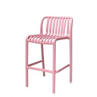 Tabouret de bar extérieur moderne en plastique vert, hauteur de comptoir, pour cuisine, hôtel et salon