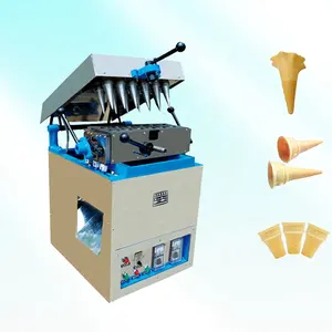 Commercial Edible Tea Cup Icecream Wafer Egg Roll Rolled Sugar Waffle Ice Cream Cone Maker Make Machine