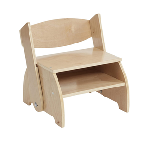 Chaise-Tabouret Montessori 2-en-1 en Bois pour Enfants, Convertible et Rabattable, Idéale pour le Salon - Prix Abordable - Product Image 1