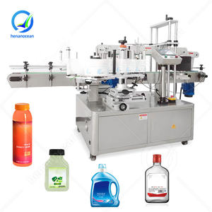 Machine d'application d'étiquettes OCEAN pour le dessus et le dos des produits, table d'étiquetage à deux côtés avec codeur de date - Product Image 1