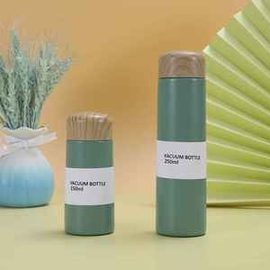 Thermos miniature en acier inoxydable 304 avec couvercle en bois de style japonais, design anti-fuite, écologique, isolation thermique de 6 à 12 heures - Product Image 4