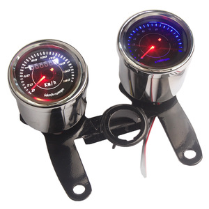 Panel de Instrumentos Modificado para Motocicleta CG125, Velocímetro Analógico de 0-140 km/h, Tacómetro Electrónico, Odómetro, Montaje Frontal Metálico - Product Image 1