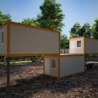 Maison conteneur préfabriquée en acier, modulaire, pour bureau, hôtel, appartement, villa, maison, avec 2 à 6 chambres, salle de bain et cuisine