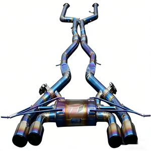 Échappement Vortex Performance Valvetronic Catback en alliage de titane bleu brûlé pour BMW G80 M3 berline G82 M4 coupé 2021-2024 - Product Image 1