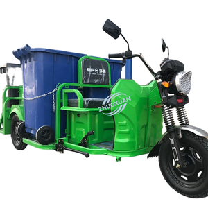 Tricycle électrique à trois roues pour le transport de déchets, plateau plat pour 4 bacs à ordures, véhicule de nettoyage sanitaire, charge utile de 100-200 kg, autonomie de 50-70 km - Product Image 2