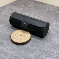Étui à lunettes cylindrique personnalisé de luxe, nouveau design, en PU, pour lunettes de soleil, emballage portable, étui optique gaufré