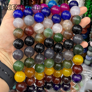 Wholesale 20mm Mix Color Natural Agate <strong>Stone</strong> <strong>Beads</strong> 7 Chakra Energy Power Large Natural Healing <strong>Stone</strong> <strong>Beads</strong> for Jewelry Making - Product Image 4