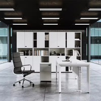Scrivania Direzionale di Lusso di Alta Gamma, Ecologica e Moderna in Legno Resistente e Regolabile di Design per Ufficio per Boss, CEO e Manager