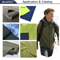 Tela Microfleece Delantex de Peso Medio, Resistente al Viento, para Chaquetas Deportivas de Niñas, Sudaderas con Capucha, Tejido Softshell Liso de Spandex/Poliéster