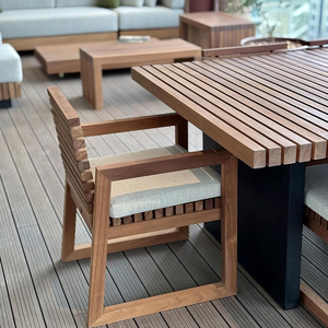 Ariely High-end <b>Garden</b> Patio Balcony Dining <b>Table</b> and Chair Set Outdoor Hotel Villa <b>Teak</b> Chair Furniture High-end Outdoor Dining - Product Image 4