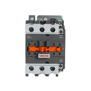 Vecas CJX2 5011 series silver contact ac contactor LC1 D50 220v 660v 415v 50A 3 poles 3p electrical magnetic dc ac contactor