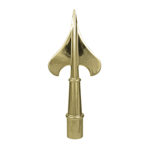 Novedad: Adorno de mástil de <span class=keywords><strong>bandera</strong></span> de latón y plástico dorado de lujo con forma de corazón, tamaño personalizado, fundición de precisión/CNC con tolerancia de +/-0.05MM para madera de roble. - Product Image 1