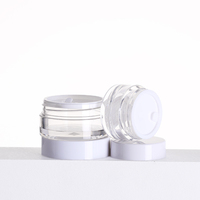 Pot en PETG transparent pour poudre cosmétique, 5g, 10g, 15g, 20g, 30g, 50g, 60g, 70g, 80g, 100g, 150g, 200g, 250g, pour poudre pour le visage