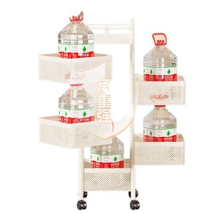 Kitchen Storage Cart With Baskets 4 Tier Movable <b>Rolling</b> For Vegetable <b>Fruit</b> Organization Multifunctional Household Use - Product Image 5