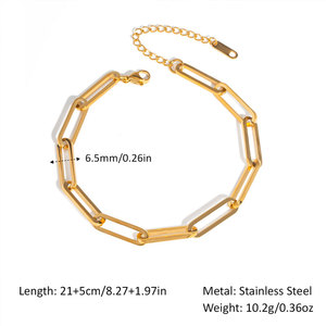 Pulsera y Brazaletes de Moda para Mujer, Personalizados, de Lujo, en Acero Inoxidable 316L, Chapados en Oro de 14k y 18k, Pulsera de Clip para Mujer - Product Image 5