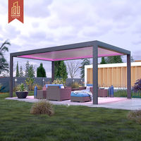 Outdoor Aluminium Pergola bio klimatische Aluminium Pergola Öffnung Lamellen dach 9m x 9m Aluminium elektrische Pergola