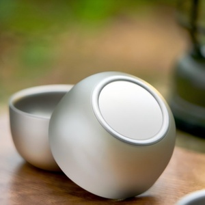 <b>Double</b>-<b>Wall</b> Small Tea Cup Outdoor Camping Kung Fu Tea Set Portable Eco-Friendly Business Gift Cup Gift <b>Box</b> for Single/Multiple - Product Image 5
