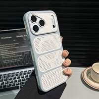 Casing Ponsel Mewah Pendingin Bernapas dengan Disipasi Panas untuk iPhone 17 Air, Cover TPU PC untuk iPhone 16, Casing Ponsel Magnetik