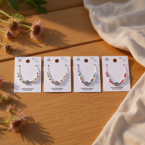 Set di braccialetti con perline Angelina, 12 pezzi, in acciaio inossidabile, con perle finte, stile bohémien, gioielli da donna - Product Image 2