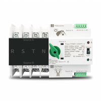 Inverseur de source automatique (ATS) CNFLY 4P sur rail DIN pour onduleur photovoltaïque, type PC, 63A 100A 125A, pour systèmes solaires photovoltaïques