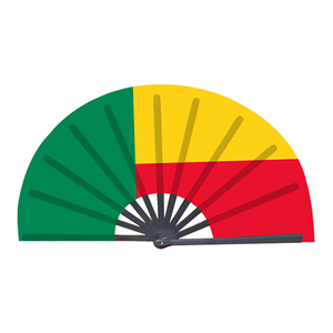 Abanicos Plegables de Bambú con la Bandera de Benín al por Mayor, Abanico de Mano para Carnaval, Boda, Festival, Fiesta, Agencia de Viajes - Product Image 1