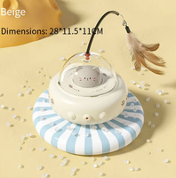 Juguete Interactivo para Gatos con Sensor Inteligente, Recargable por USB, Rotación Automática, Láser y Pluma, Venta al Por Mayor