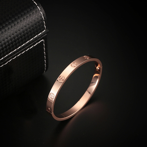 Bracciali di Lusso in Acciaio Inossidabile Oro Rosa con Finitura Lucida Pronti per la Spedizione, Gioielli per Donne, <span class=keywords><strong>Bracciale</strong></span> a Vite, Regalo per la <span class=keywords><strong>Festa</strong></span> <span class=keywords><strong>della</strong></span> <span class=keywords><strong>Mamma</strong></span> - Product Image 5