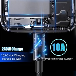 <span class=keywords><strong>Cavo</strong></span> <span class=keywords><strong>USB</strong></span>-A a <span class=keywords><strong>USB</strong></span>-<span class=keywords><strong>C</strong></span> da 240W Super Veloce per Ricarica Rapida PD per Xiaomi Huawei Samsung iPhone 15/16 - Product Image 5