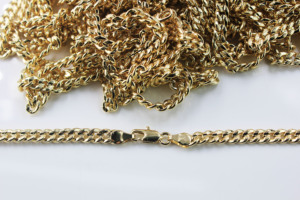 Chaînes cubaines rondes couleur champagne <span class=keywords><strong>or</strong></span>, unisexe, 60x0.55cm, originales, offre spéciale, bijoux tendance - Product Image 3