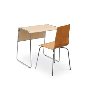 新しいスタイルの耐久性のある快適な標準的な金属フレーム大学の学校の椅子の机