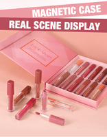 Coffret cadeau de gloss liquide mat HANDAIYAN, rouge vin, nude, tons terreux, anti-transfert, longue tenue, OEM ODM