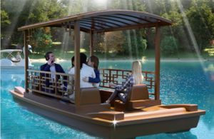 <span class=keywords><strong>Bateau</strong></span> électrique de tourisme de style antique, coque en LLDPE, marque ChiTong, <span class=keywords><strong>bateau</strong></span> de peinture aquatique 5 places pour villes anciennes et villes aquatiques - Product Image 2