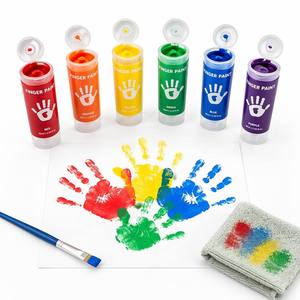 สีนิ้วแบบล้างออกได้ ขนาด 30 มล. ปลอดภัยสำหรับอาหาร ใช้น้ำเป็นส่วนผสม เหมาะสำหรับการวาดภาพสัมผัสสำหรับเด็ก การเรียนรู้ในวัยเริ่มต้น อนุบาล ทำเองที่บ้าน - Product Image 1