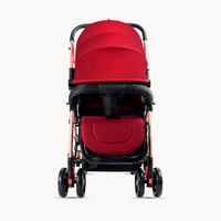 Poussette compacte pliable 2-en-1 à 8 roues, légère, pour bébés de 0 à 3 ans, avec plateau pour enfants