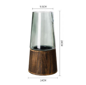 Arreglo floral de gama alta transparente de vidrio Rama larga Sauce nevado Rama seca dedicada Rama fresca Florero de sauce nevado - Product Image 3