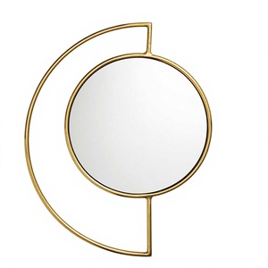 Miroir mural en aluminium doré en forme d'étoile moderne, style classique, miroir créatif de luxe pour la décoration intérieure, design de cadre de miroir mural - Product Image 2