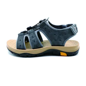 Sandalias de cuero para hombre, calzado de playa, zapatillas de verano, nuevo diseño, 2022